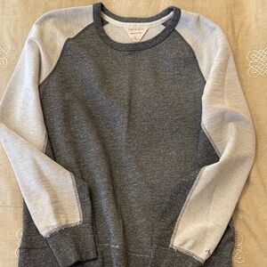 rag & bone Men's Charcoal and Light Gray Crewneck Sweater